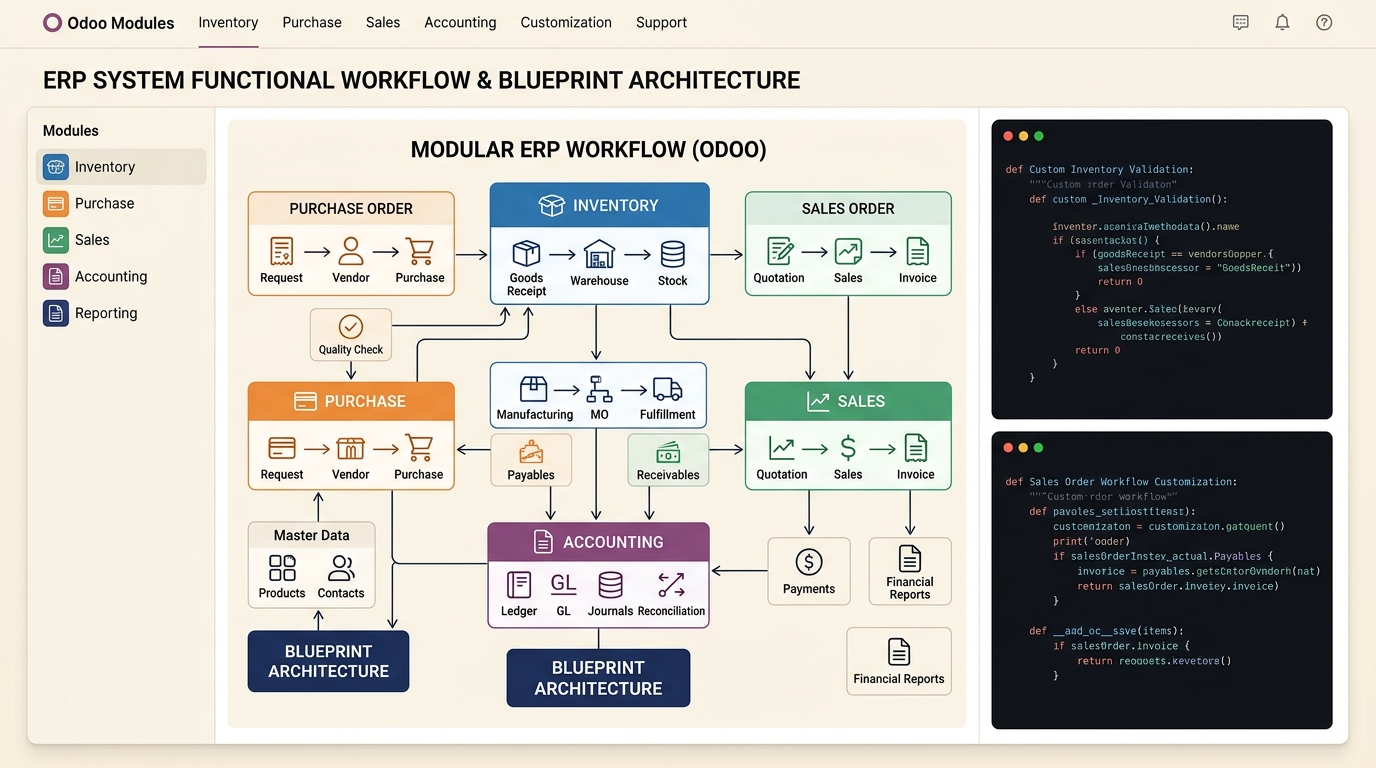 Preview of C-Tech ERP — Odoo System Workflows & Module Documentation
