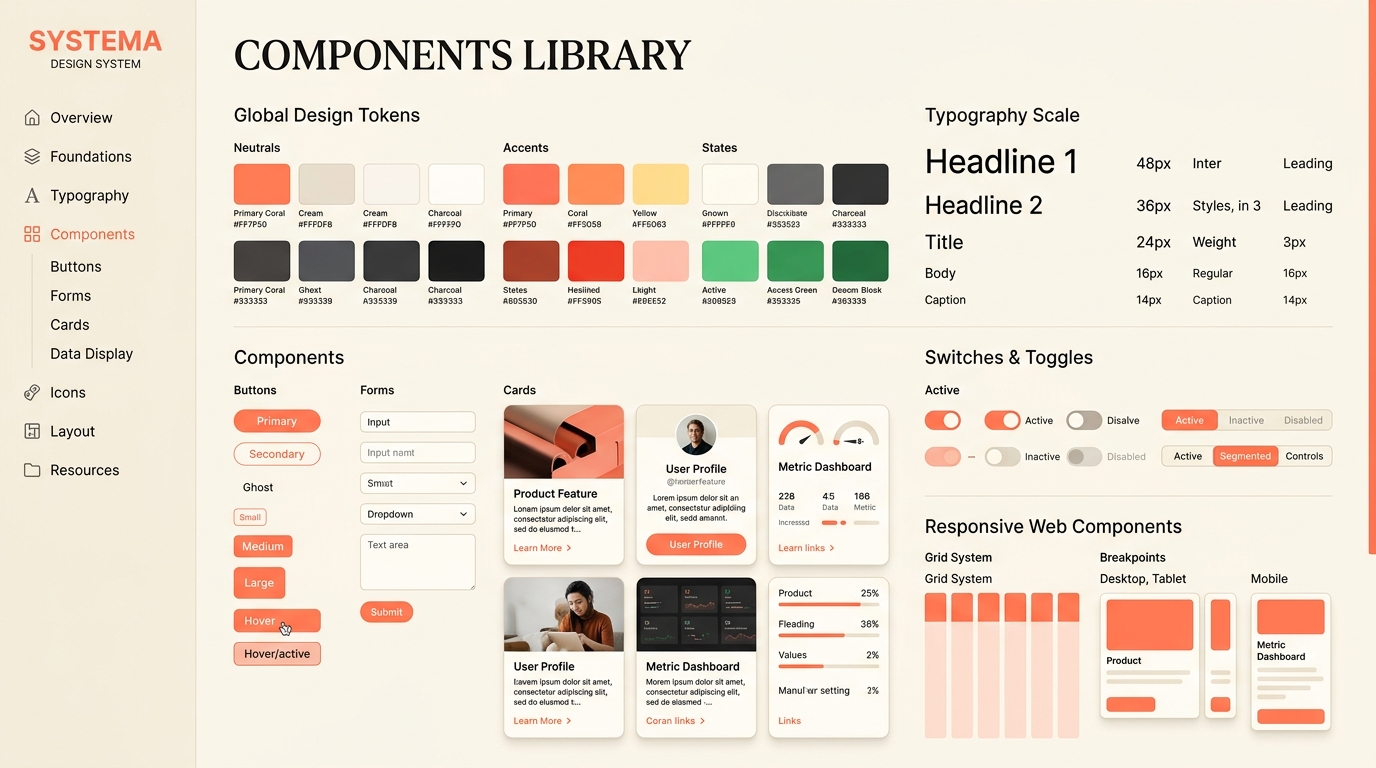 Preview of Systema — Design Tokens & Accessible Web UI Kit